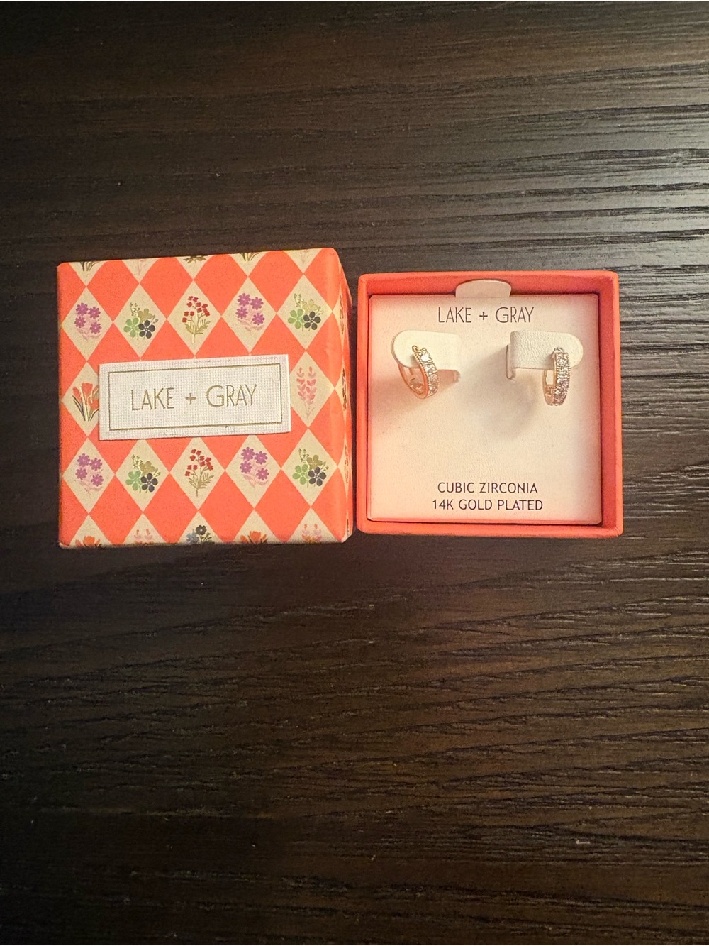 NEW Lake and Gray gold huggie earrings